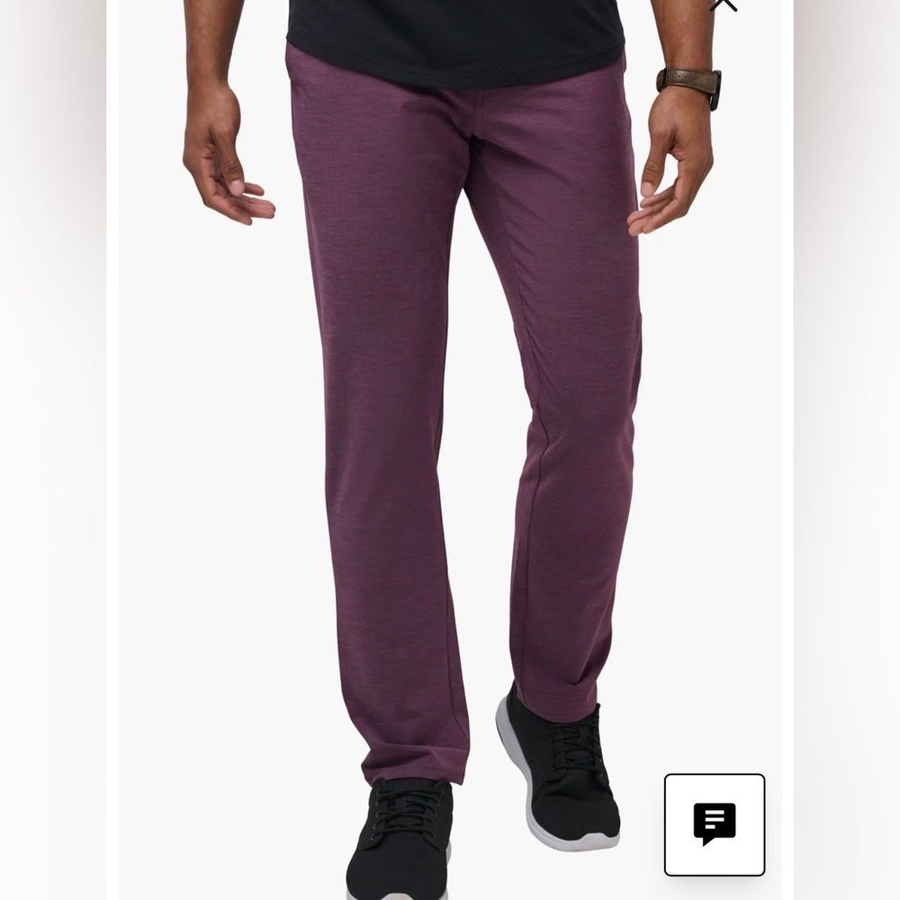 TRAVIS MATHEW open to close men’s golf pants size 30 in plum outdoor comfy soft